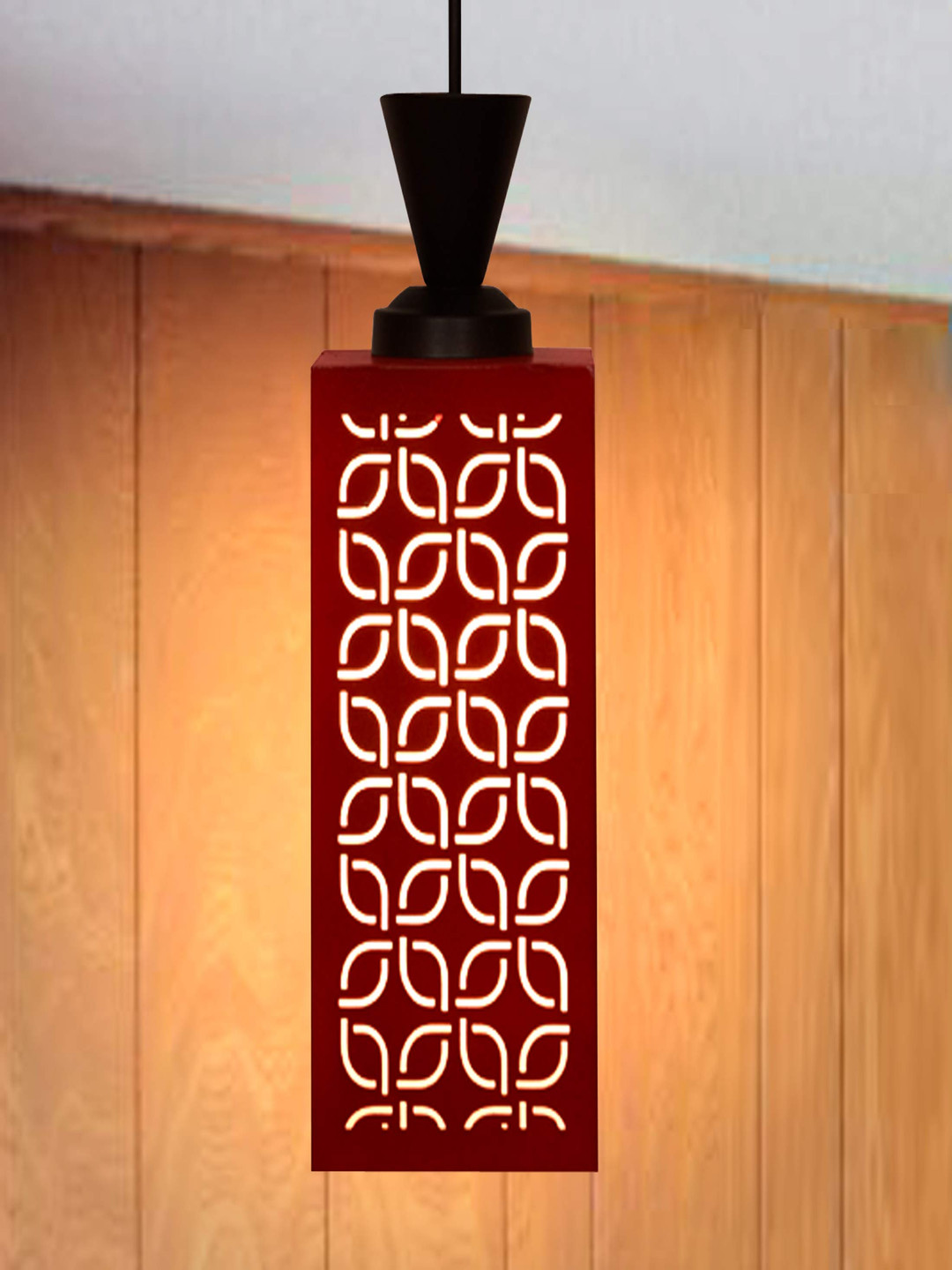 Gojeeva Red & White Textured Wooden Rectangle Shaped Ceiling Lamp
Gojeeva Red & White Textured Wooden Rectangle Shaped Ceiling Lamp