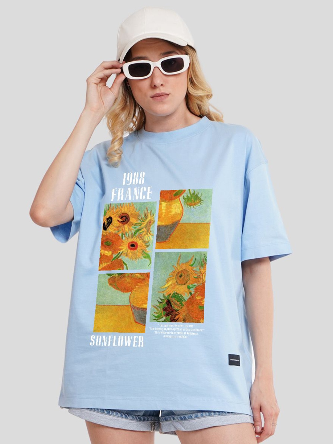 Underrated Club Women Bio Finish Floral Printed Round Neck Cotton Oversized T-shirt, Blue
Underrated Club Women Bio Finish Floral Printed Round Neck Cotton Oversized T-shirt, Blue