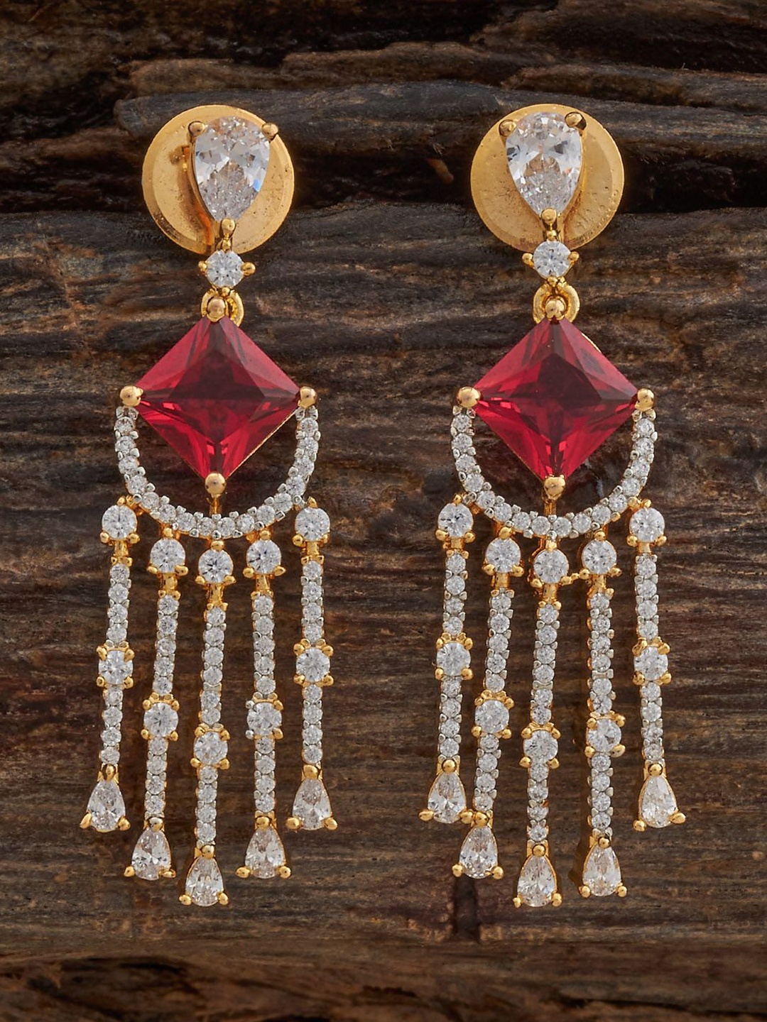 Kushal's Fashion Jewellery Ruby Rhodium Gold-Plated Zircon Party Classic Drop Earrings
Kushal's Fashion Jewellery Ruby Rhodium Gold-Plated Zircon Party Classic Drop Earrings