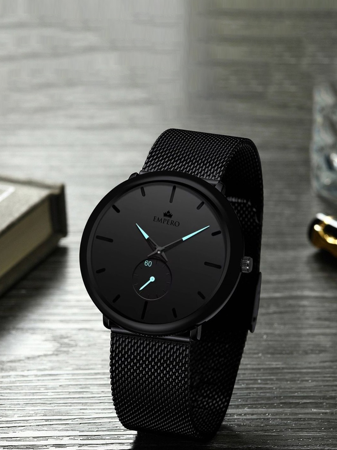 EMPERO Men Brass Dial & Stainless Steel Bracelet Style Straps Analogue Chronograph Watch EAB303 Full Black
EMPERO Men Brass Dial & Stainless Steel Bracelet Style Straps Analogue Chronograph Watch EAB303 Full Black