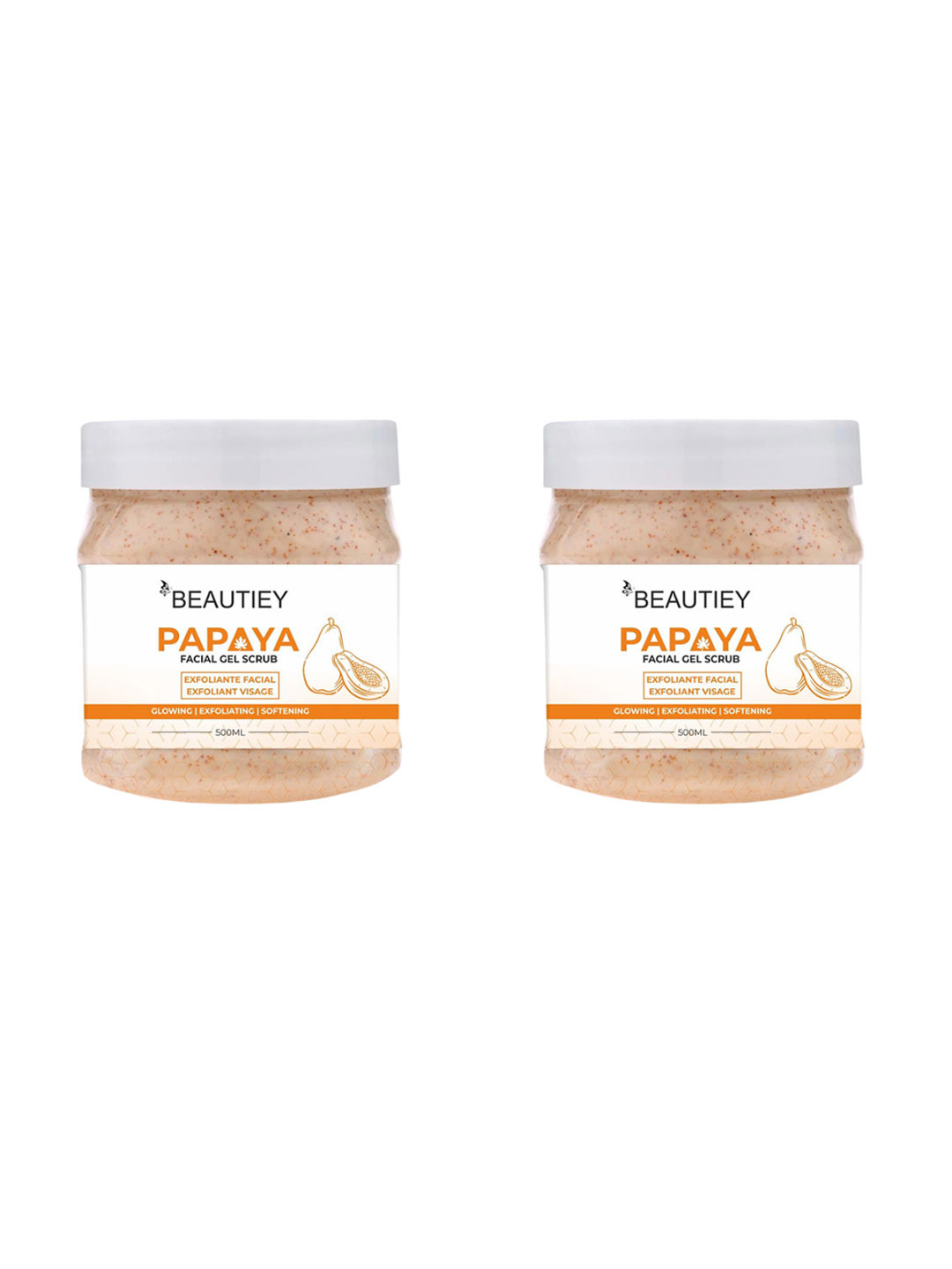 Beautiey Set Of 2 Papaya Facial Gel Scrub For Moisturizing - 500 ml Each, Orange 
Beautiey Set Of 2 Papaya Facial Gel Scrub For Moisturizing - 500 ml Each, Orange