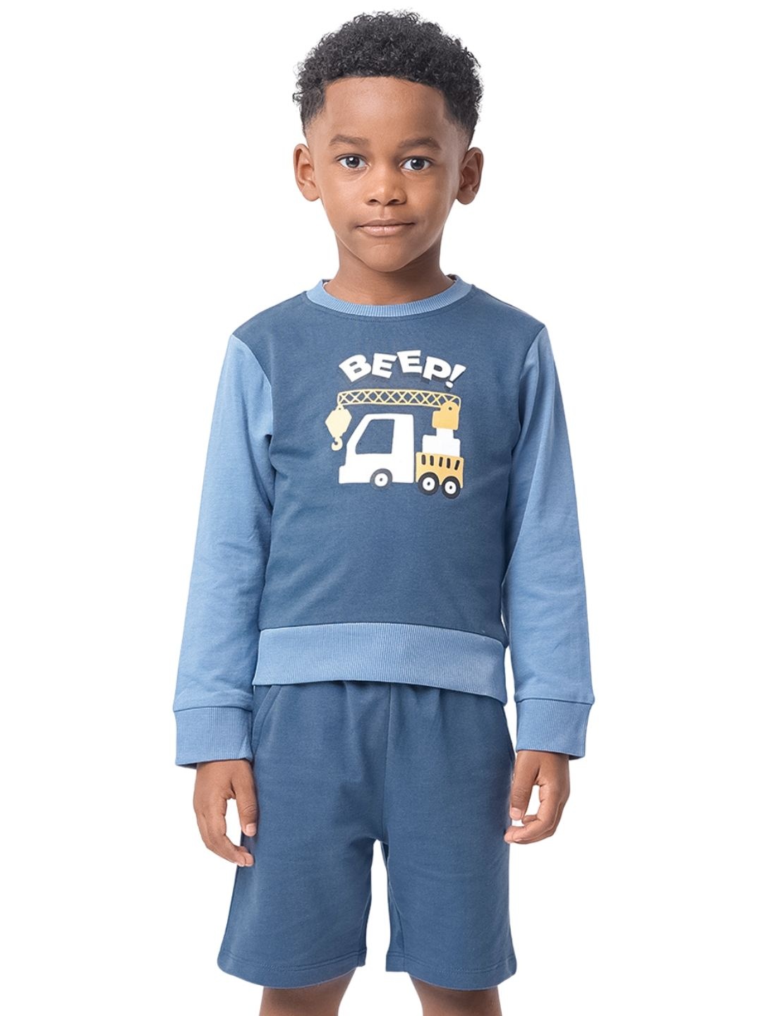 Nuego Kids Boys Graphic Print Pure Cotton Sweatshirt with Shorts Clothing Set, Blue
Nuego Kids Boys Graphic Print Pure Cotton Sweatshirt with Shorts Clothing Set, Blue
