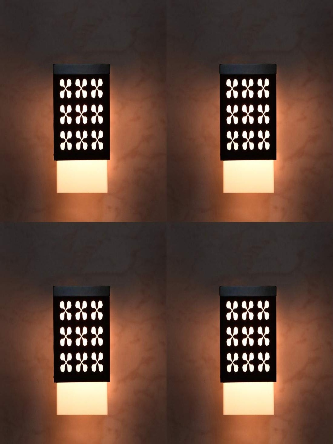 Gojeeva Black and White 4 Pieces Wooden Textured Contemporary Square Shaped Wall Lamps
Gojeeva Black and White 4 Pieces Wooden Textured Contemporary Square Shaped Wall Lamps