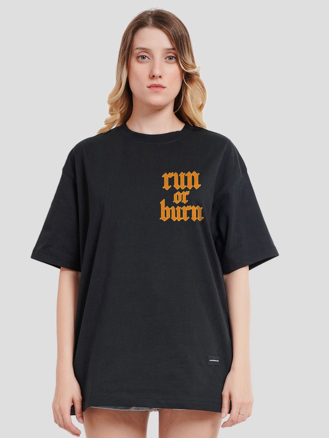 Underrated Club Women Bio Finish Typography Printed Round Neck Cotton Oversized T-shirt, Black
Underrated Club Women Bio Finish Typography Printed Round Neck Cotton Oversized T-shirt, Black