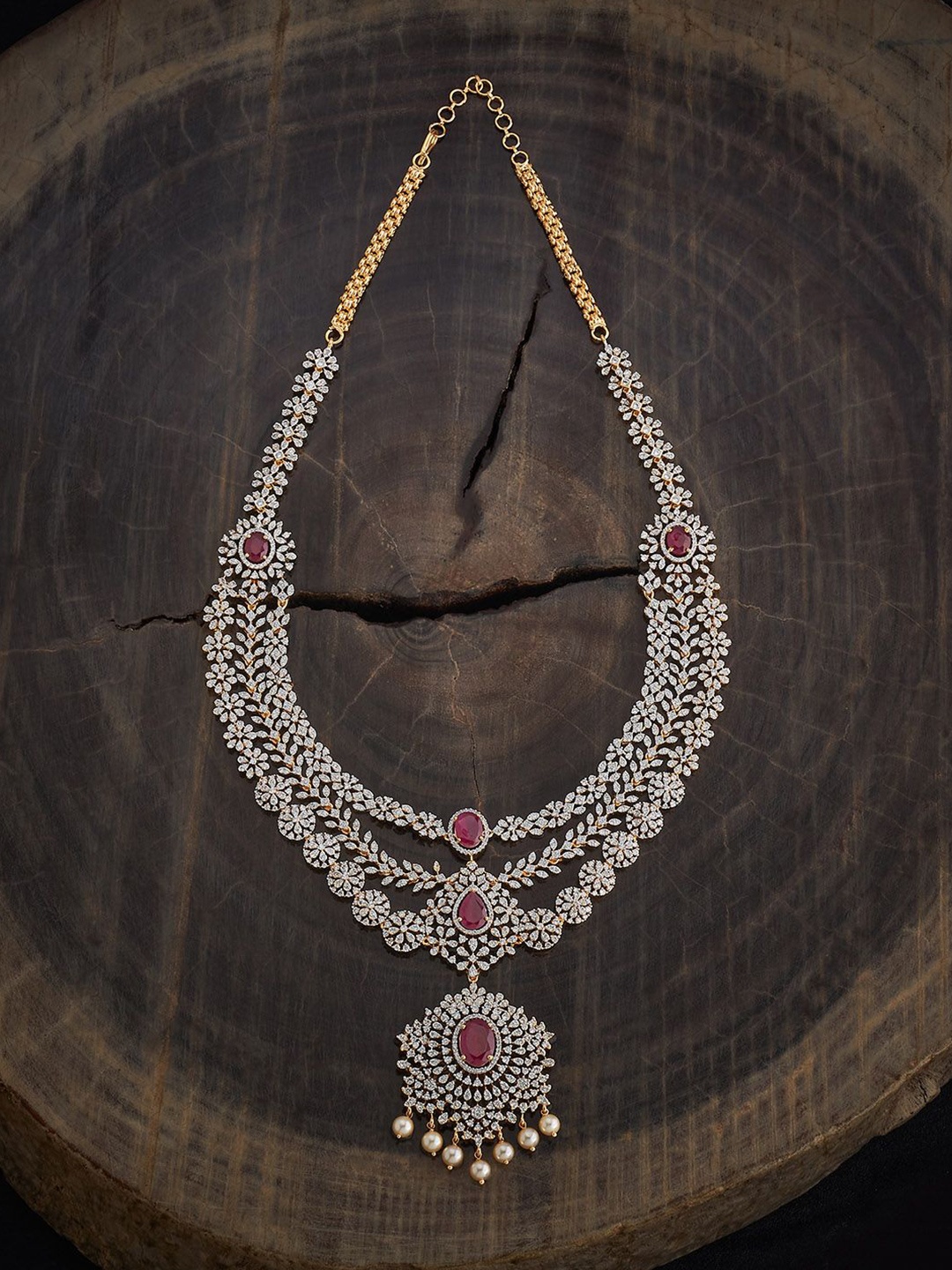 Kushal's Fashion Jewellery Copper Rhodium & Gold-Plated Cubic Zirconia Studded Necklace
Kushal's Fashion Jewellery Copper Rhodium & Gold-Plated Cubic Zirconia Studded Necklace