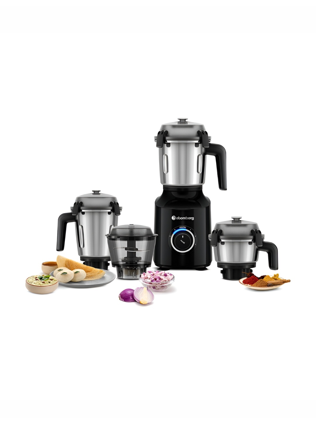 Atomberg Technologies Zenova Black & Silver-toned Wet And Dry Grinder Juicer Mixer Grinder
Atomberg Technologies Zenova Black & Silver-toned Wet And Dry Grinder Juicer Mixer Grinder