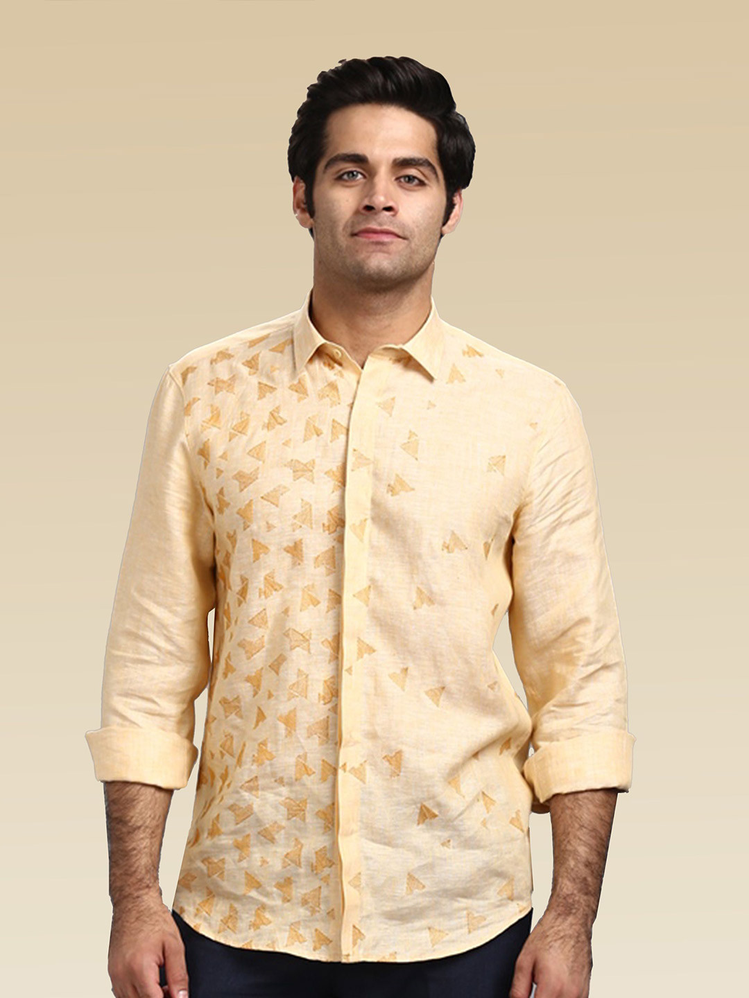 ASUKA Men Opaque Printed Casual Shirt, Yellow
ASUKA Men Opaque Printed Casual Shirt, Yellow