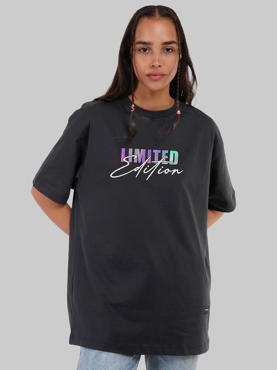 Underrated Club Women Bio Finish Typography Printed Round Neck Cotton Oversized T-shirt, Black
Underrated Club Women Bio Finish Typography Printed Round Neck Cotton Oversized T-shirt, Black