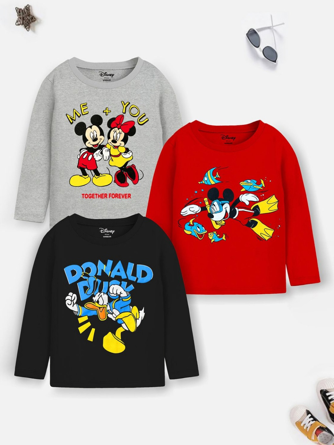 Disney By Miss and Chief Boys Pack of 3 Mickey & Friends Graphic Printed T-shirts, Grey
Disney By Miss and Chief Boys Pack of 3 Mickey & Friends Graphic Printed T-shirts, Grey