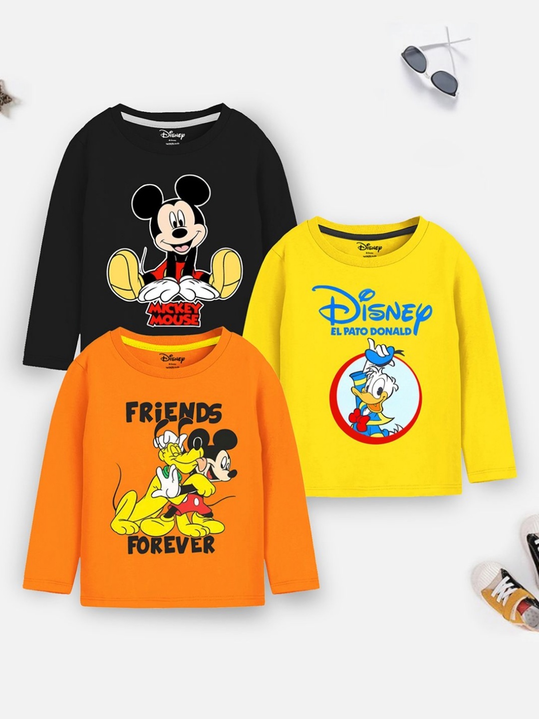 Disney By Miss and Chief Boys Pack Of 3 Mickey & Friends Graphic Printed Cotton T-shirts, Orange
Disney By Miss and Chief Boys Pack Of 3 Mickey & Friends Graphic Printed Cotton T-shirts, Orange