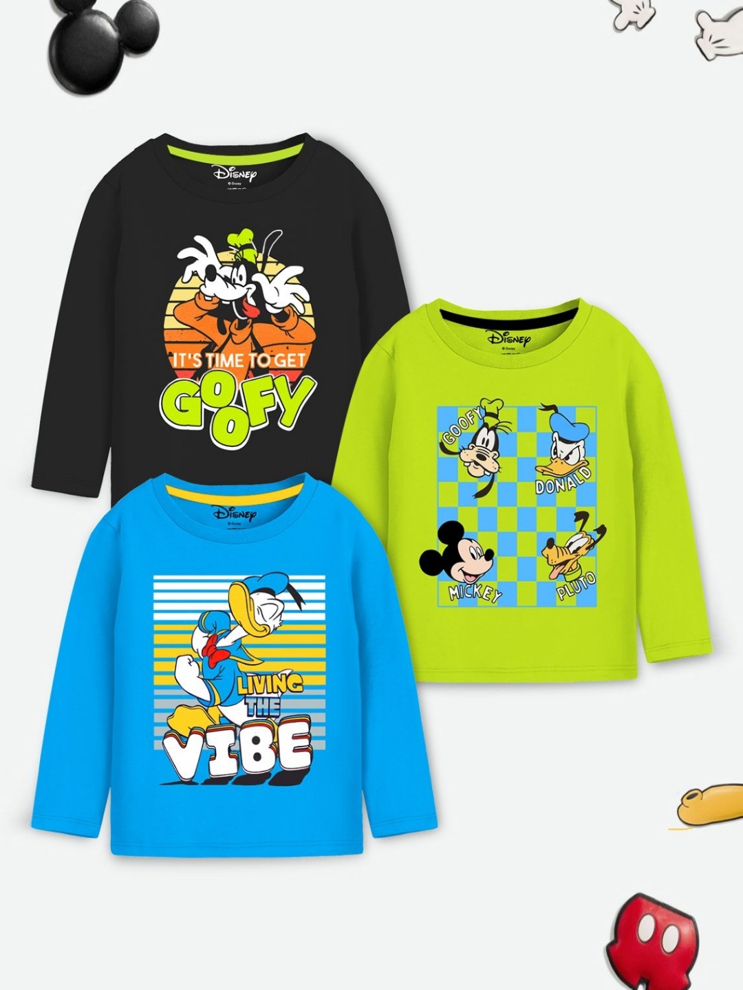 Disney By Miss and Chief Boys Pack Of 3 Mickey & Friends Graphic Printed T-shirts, Green
Disney By Miss and Chief Boys Pack Of 3 Mickey & Friends Graphic Printed T-shirts, Green