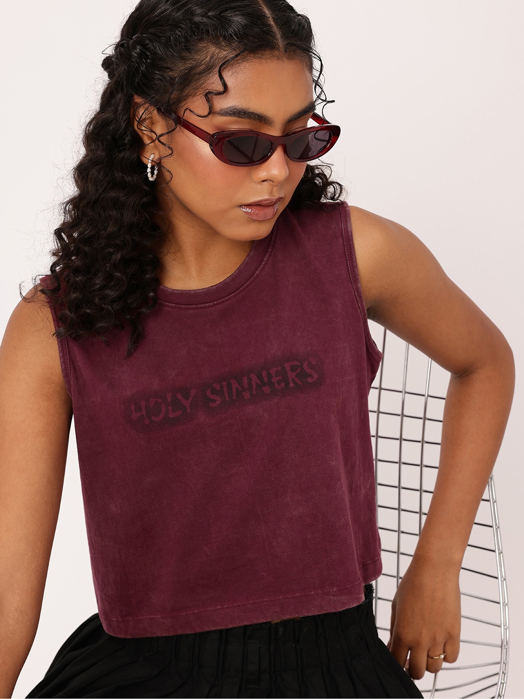 DressBerry Girly Charm Typography Printed Boxy Fit Crop T-shirt, Maroon
DressBerry Girly Charm Typography Printed Boxy Fit Crop T-shirt, Maroon