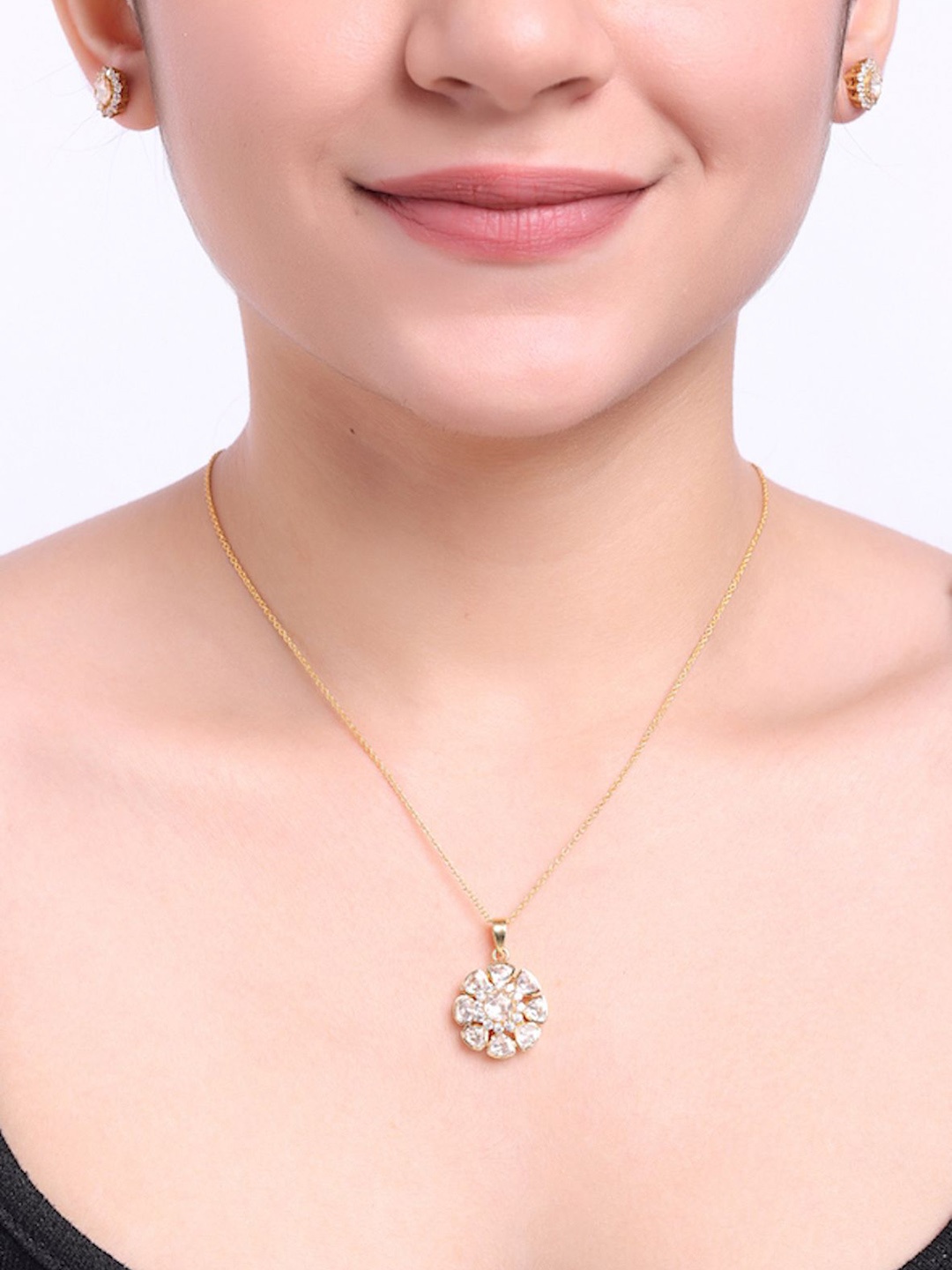 Sica Jewellery Stainless Steel Gold Plated Artificial Stones Studded Jewellery Set
Sica Jewellery Stainless Steel Gold Plated Artificial Stones Studded Jewellery Set