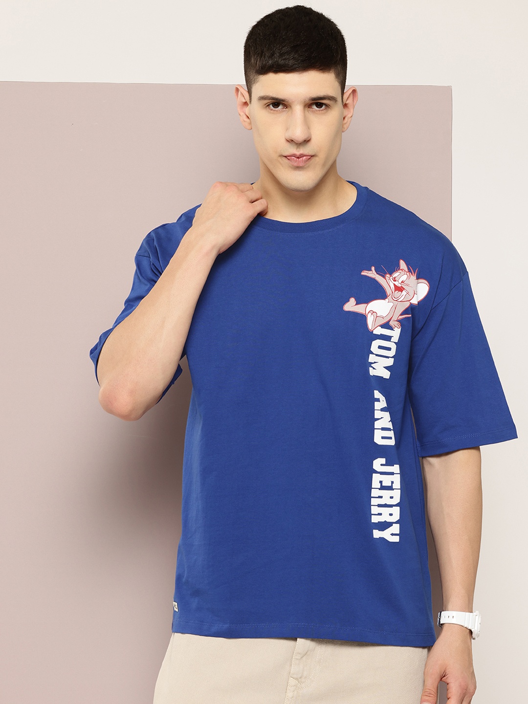 Kook N Keech Toons Tom and Jerry Printed Drop-Shoulder Sleeves Pure Cotton T-shirt, Blue
Kook N Keech Toons Tom and Jerry Printed Drop-Shoulder Sleeves Pure Cotton T-shirt, Blue
