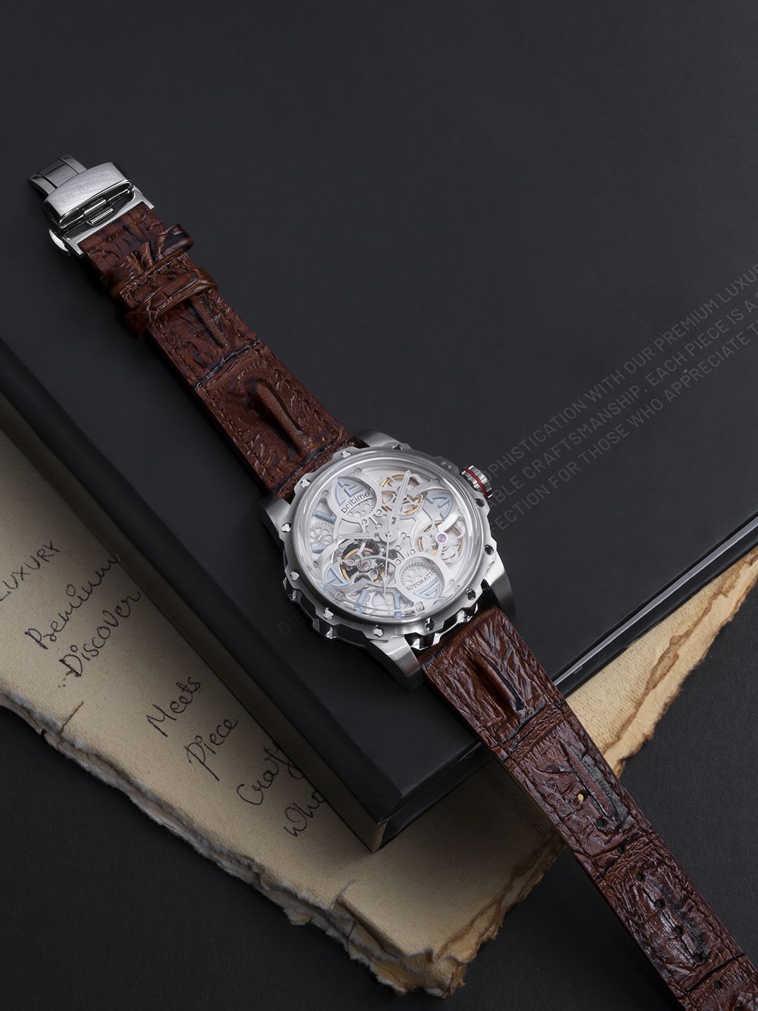 Britime Men Embellished Dial & Leather Straps Analogue Automatic Watch 147-L10308, Brown
Britime Men Embellished Dial & Leather Straps Analogue Automatic Watch 147-L10308, Brown
