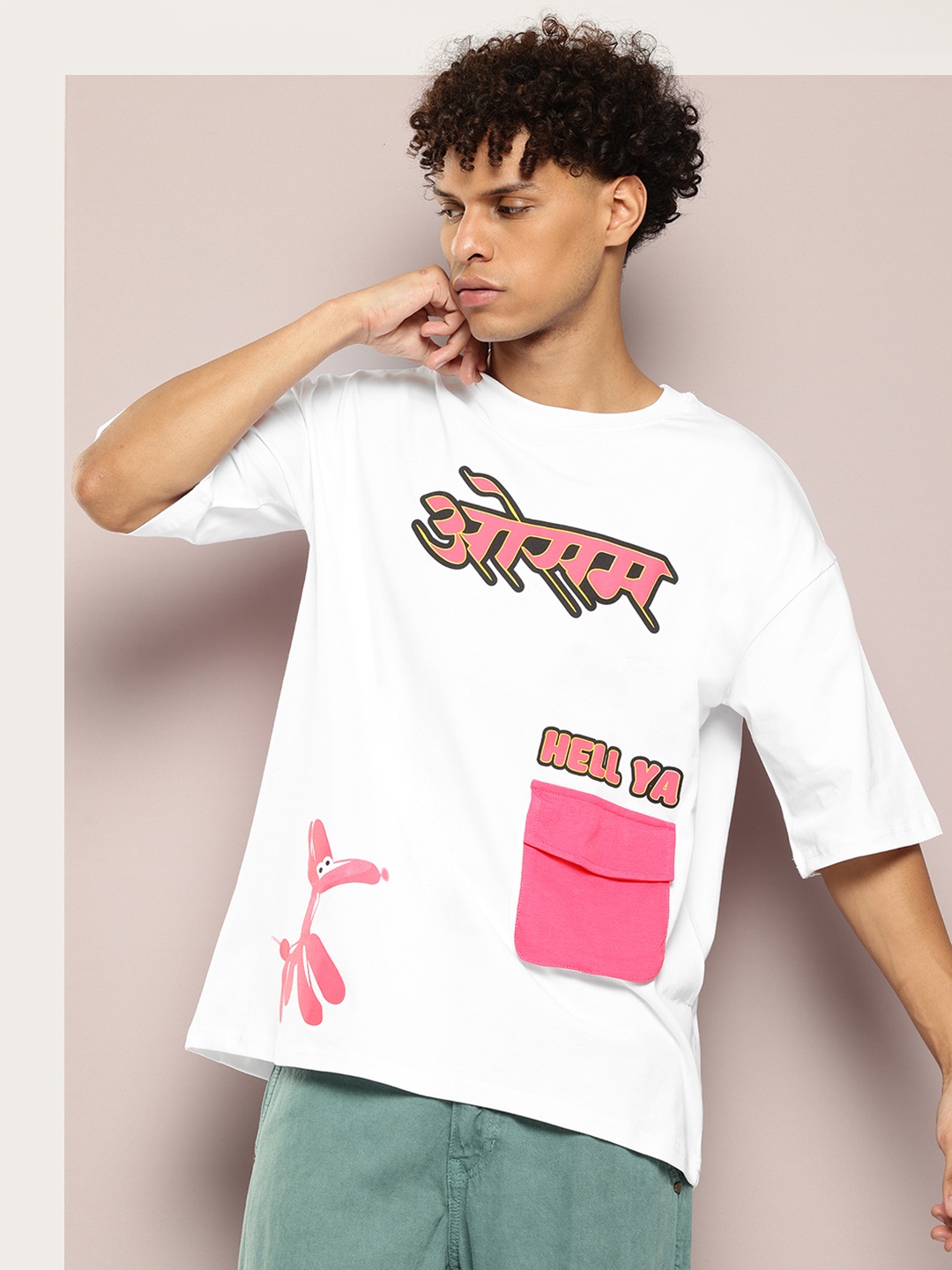 Kook N Keech Quirky Print Drop-Shoulder Sleeves Pocket Detail Pure Cotton T-shirt, White
Kook N Keech Quirky Print Drop-Shoulder Sleeves Pocket Detail Pure Cotton T-shirt, White