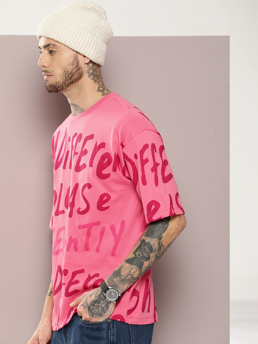 Kook N Keech Typography Printed Drop-Shoulder Sleeves Pure Cotton Oversized T-shirt, Pink
Kook N Keech Typography Printed Drop-Shoulder Sleeves Pure Cotton Oversized T-shirt, Pink