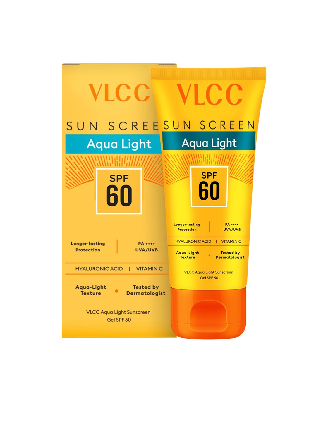 VLCC Aqua Light Long Lasting Protection Sunscreen Gel SPF 60 PA++++ - 100 g, Yellow
VLCC Aqua Light Long Lasting Protection Sunscreen Gel SPF 60 PA++++ - 100 g, Yellow