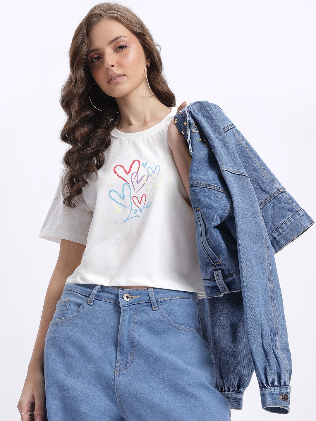 glitchez Out-Of-The-Ordinary Conversational Print Drop-Shoulder Sleeves Crop Boxy T-shirt, White
glitchez Out-Of-The-Ordinary Conversational Print Drop-Shoulder Sleeves Crop Boxy T-shirt, White