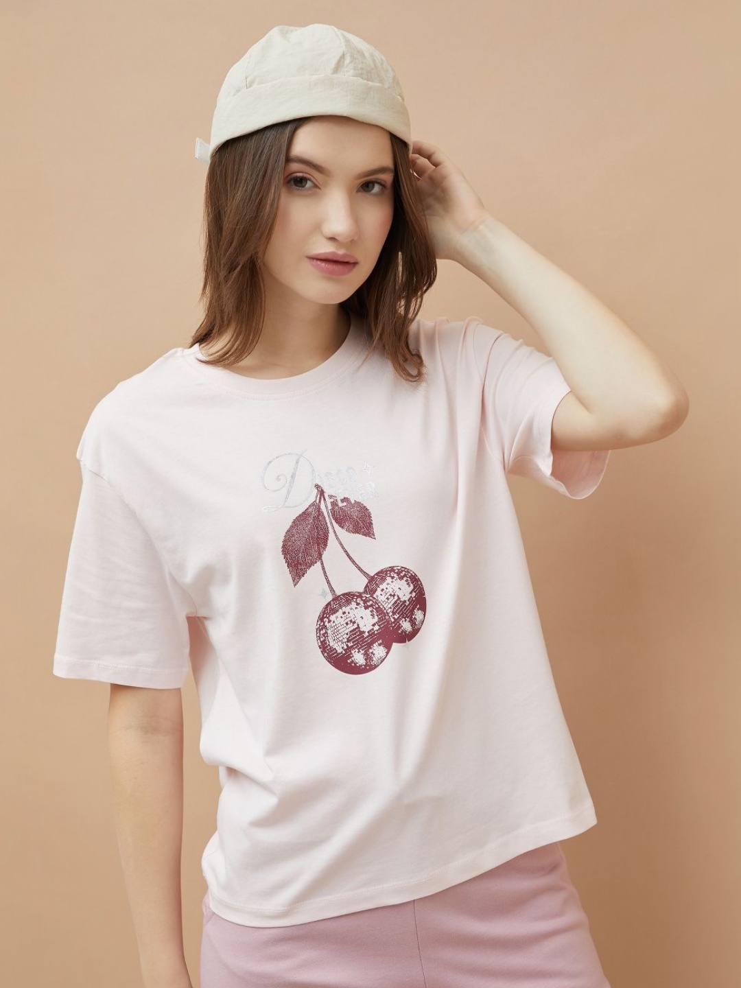 Fame Forever by Lifestyle Women Typography Printed Drop-Shoulder Sleeves T-shirt, Pink
Fame Forever by Lifestyle Women Typography Printed Drop-Shoulder Sleeves T-shirt, Pink