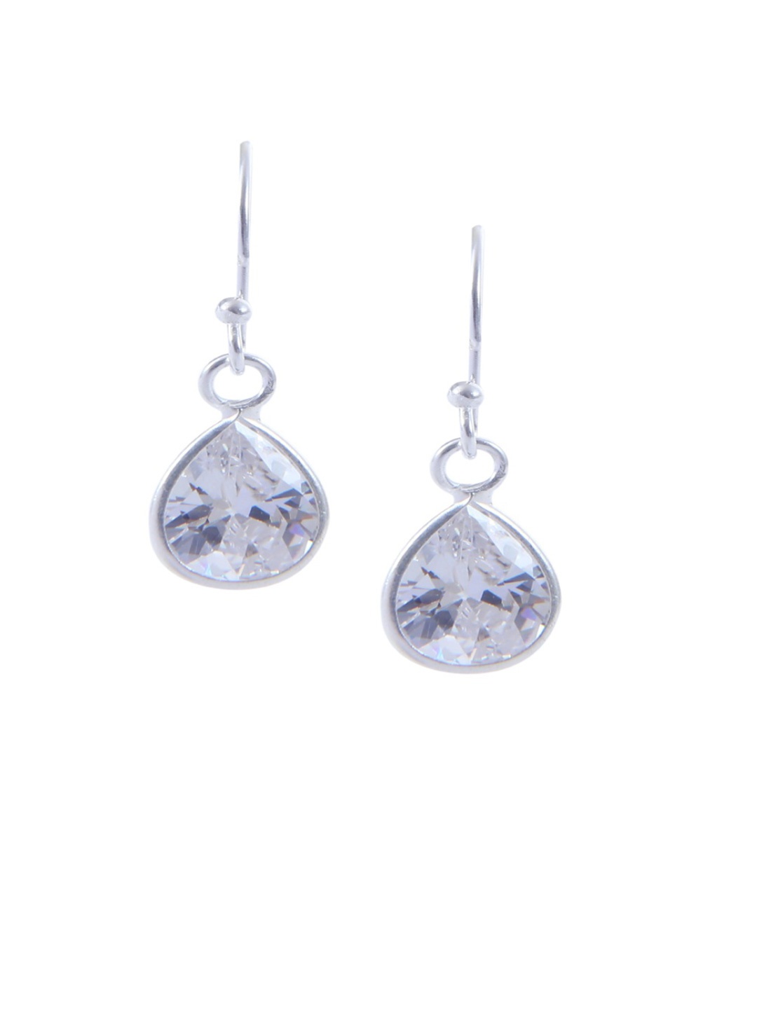 Abhooshan 92.5 Sterling Silver-Plated Cubic Zirconia Studded Teardrop Shaped Drop Earrings, White
Abhooshan 92.5 Sterling Silver-Plated Cubic Zirconia Studded Teardrop Shaped Drop Earrings, White