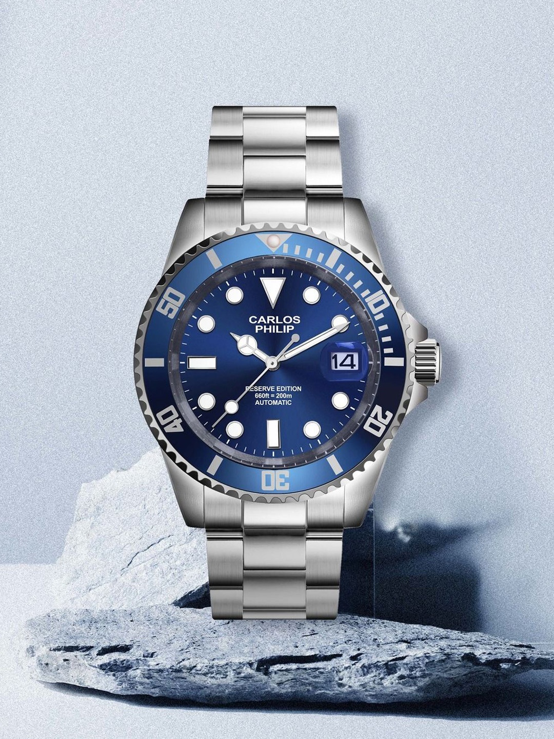 CARLOS PHILIP Men Brass Dial & Stainless Steel Bracelet Style Straps Analogue Automatic Motion Powered Watch
CARLOS PHILIP Men Brass Dial & Stainless Steel Bracelet Style Straps Analogue Automatic Motion Powered Watch