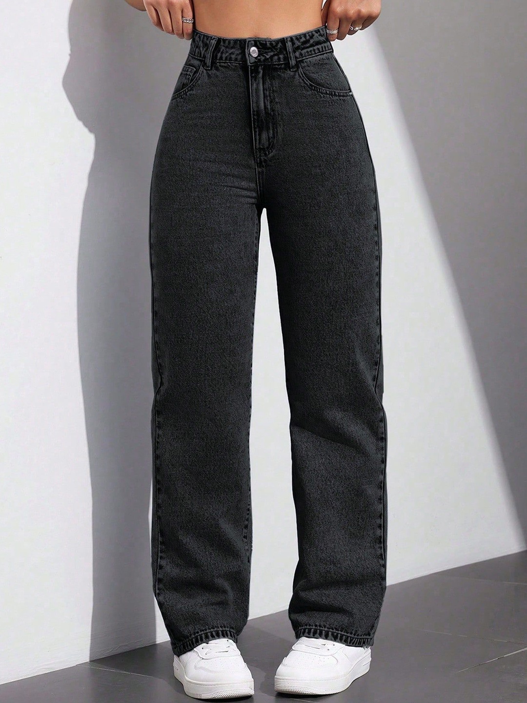 DressBerry Women Comfort Straight Fit High-Rise Light Fade Acid Wash Stretchable Jeans, Black
DressBerry Women Comfort Straight Fit High-Rise Light Fade Acid Wash Stretchable Jeans, Black