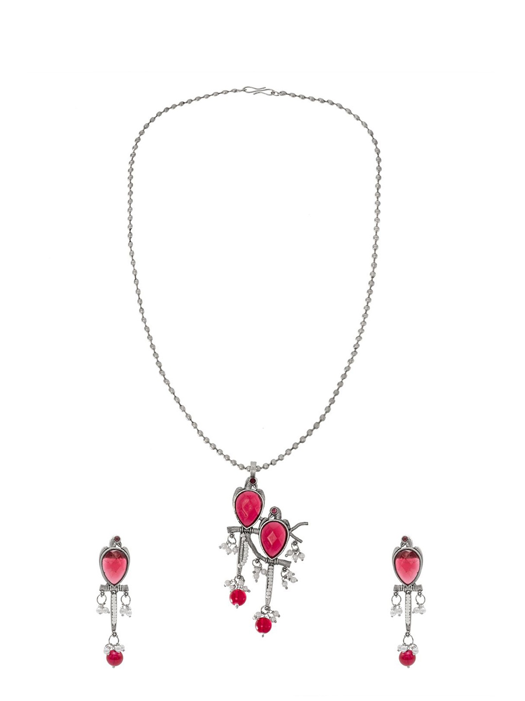 Shining Jewel - By Shivansh Silver Plated Kundan Studded & Pearls Beaded Jewellery Set
Shining Jewel - By Shivansh Silver Plated Kundan Studded & Pearls Beaded Jewellery Set