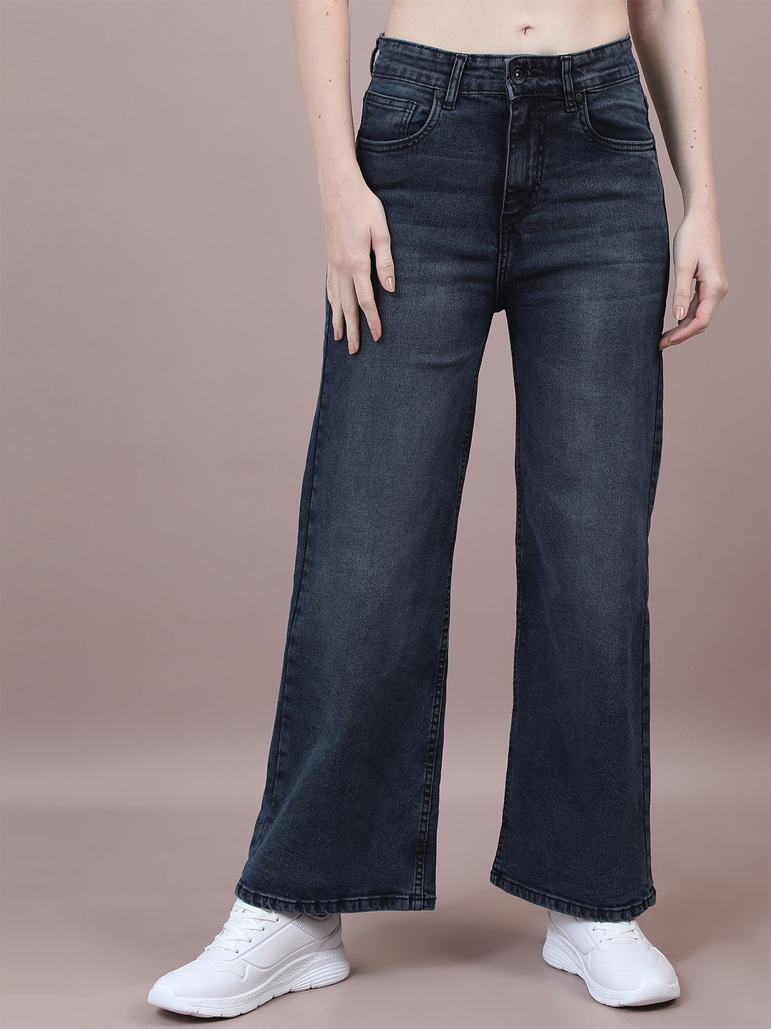 Chemistry Women Comfort Wide Leg High-Rise Light Fade Acid Wash Stretchable Jeans, Blue
Chemistry Women Comfort Wide Leg High-Rise Light Fade Acid Wash Stretchable Jeans, Blue
