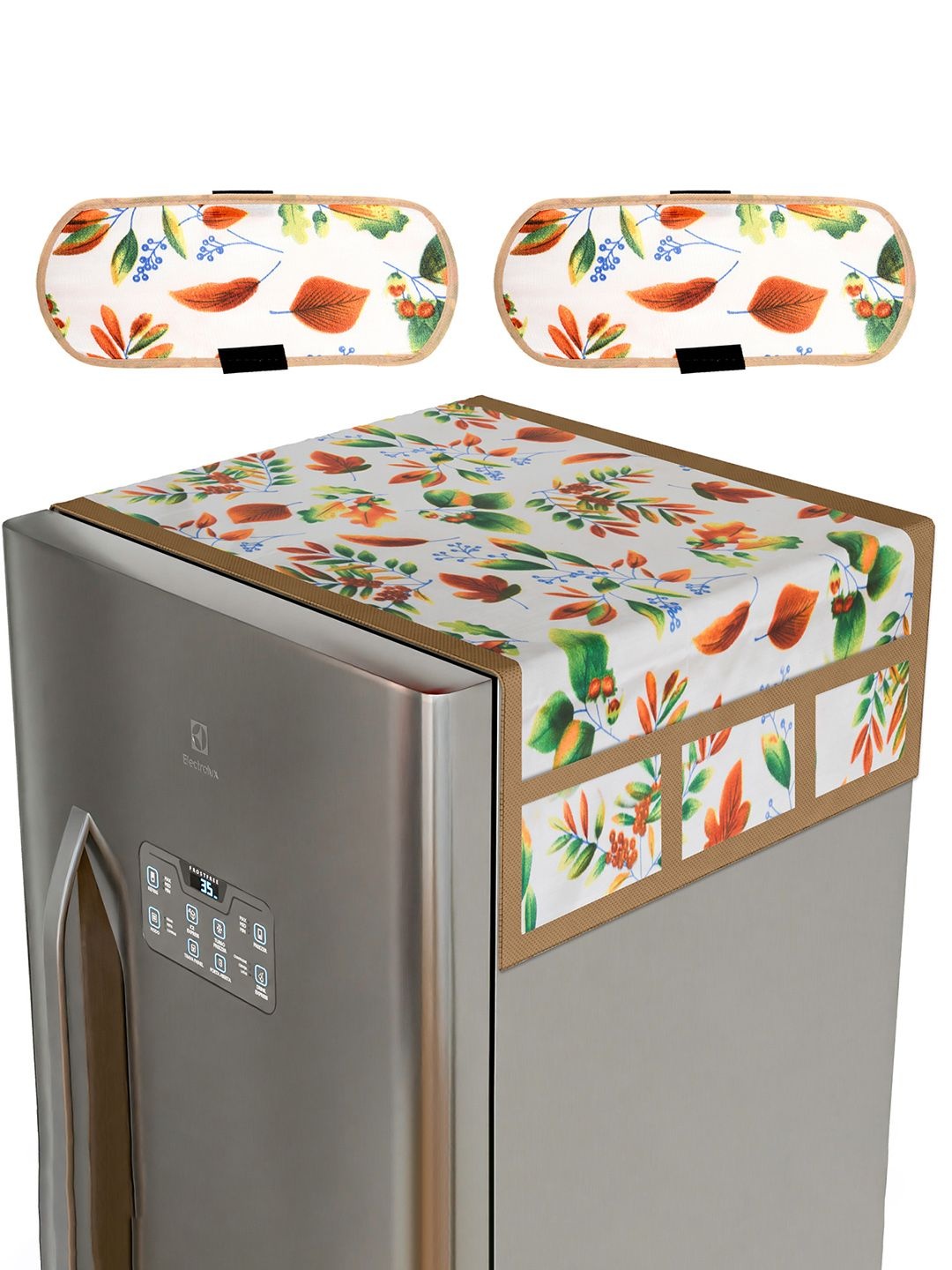 Kuber Industries Beige & Green 3 Pieces Printed Cotton Fridge Top Cover & Handle Cover Set
Kuber Industries Beige & Green 3 Pieces Printed Cotton Fridge Top Cover & Handle Cover Set