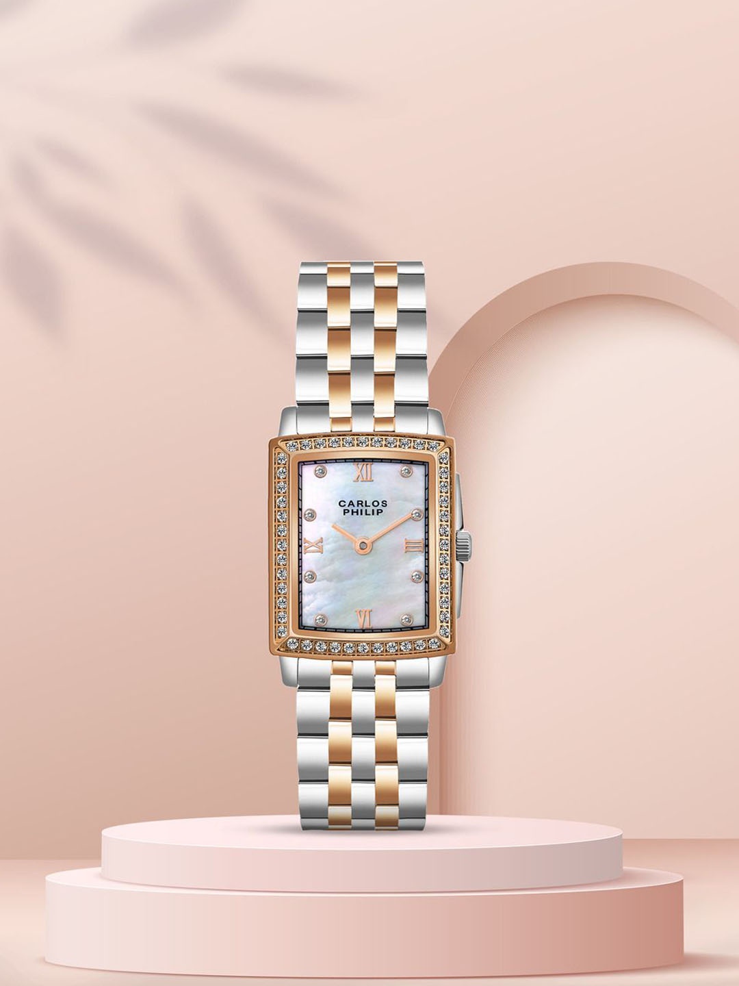 CARLOS PHILIP Women Brass Embellished Dial & Stainless Steel Bracelet Style Straps Analogue Watch S04029-4, Rose
CARLOS PHILIP Women Brass Embellished Dial & Stainless Steel Bracelet Style Straps Analogue Watch S04029-4, Rose