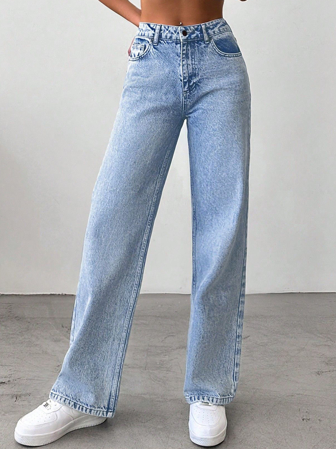 DressBerry Women Comfort Straight Fit High-Rise Light Fade Acid Wash Stretchable Jeans, Blue
DressBerry Women Comfort Straight Fit High-Rise Light Fade Acid Wash Stretchable Jeans, Blue