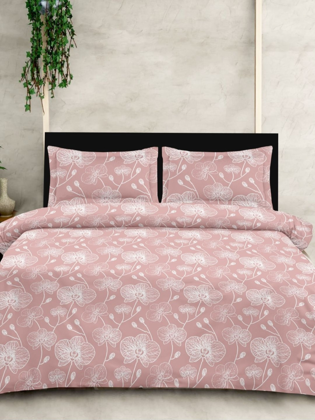 Sleeping Owls- because your sleep matters Pink & White Floral 210 TC King Bedsheet with 2 Pillow Covers 
Sleeping Owls- because your sleep matters Pink & White Floral 210 TC King Bedsheet with 2 Pillow Covers