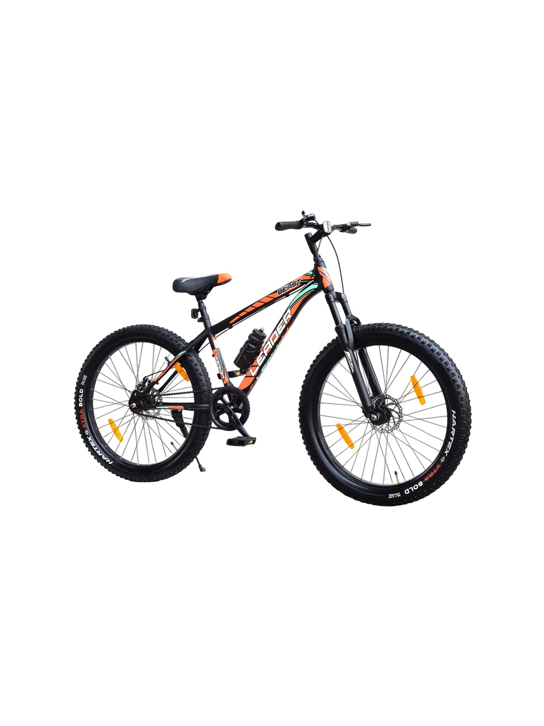 LEADER Beast 26 x 300 Fat Bike With Front Suspension & Dual Disc Brake Single Speed, Black
LEADER Beast 26 x 300 Fat Bike With Front Suspension & Dual Disc Brake Single Speed, Black