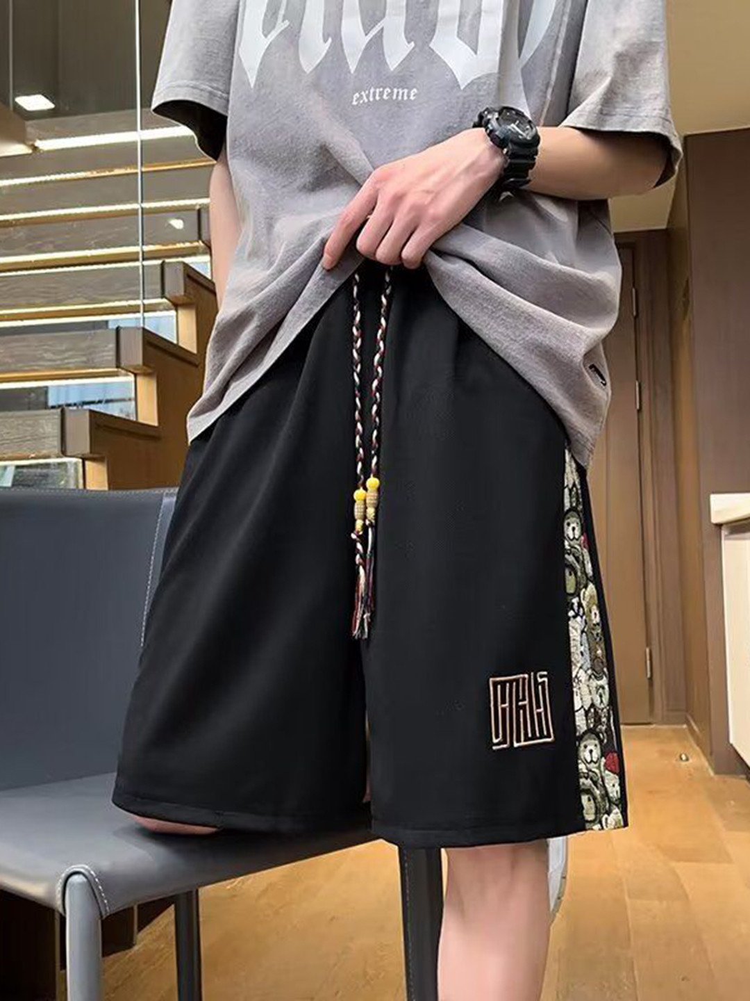 StyleCast Men Loose Fit Shorts, Black
StyleCast Men Loose Fit Shorts, Black