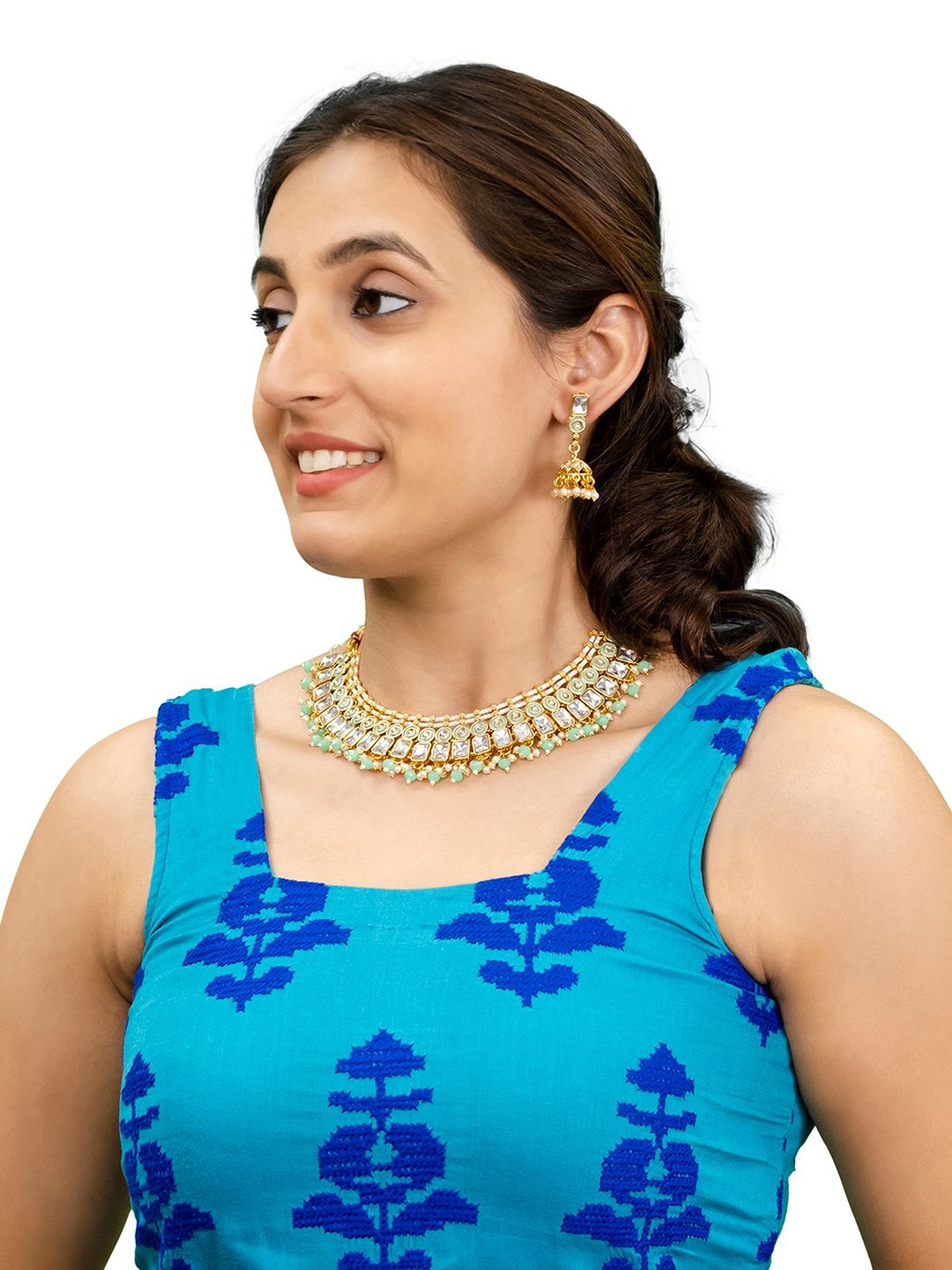Shining Jewel - By Shivansh Gold-Plated Kundan Studded & Pearls Beaded Jewellery Set
Shining Jewel - By Shivansh Gold-Plated Kundan Studded & Pearls Beaded Jewellery Set