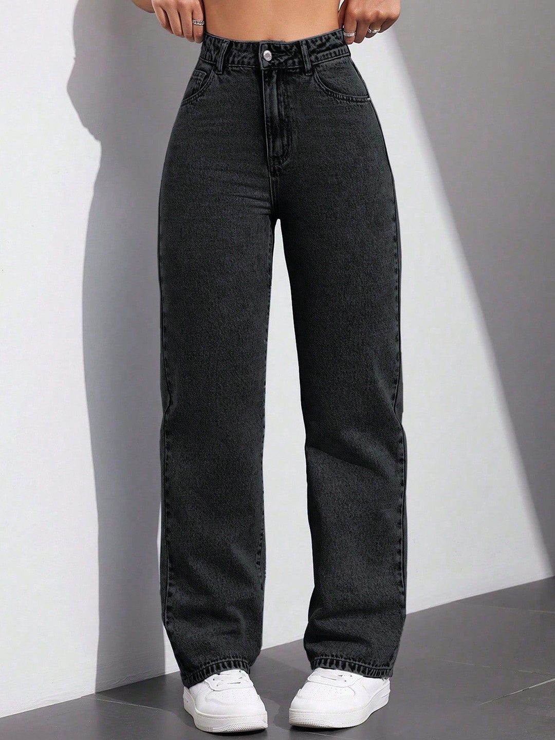 DressBerry Women Comfort Straight Fit High-Rise Light Fade Acid Wash Stretchable Jeans, Black
DressBerry Women Comfort Straight Fit High-Rise Light Fade Acid Wash Stretchable Jeans, Black