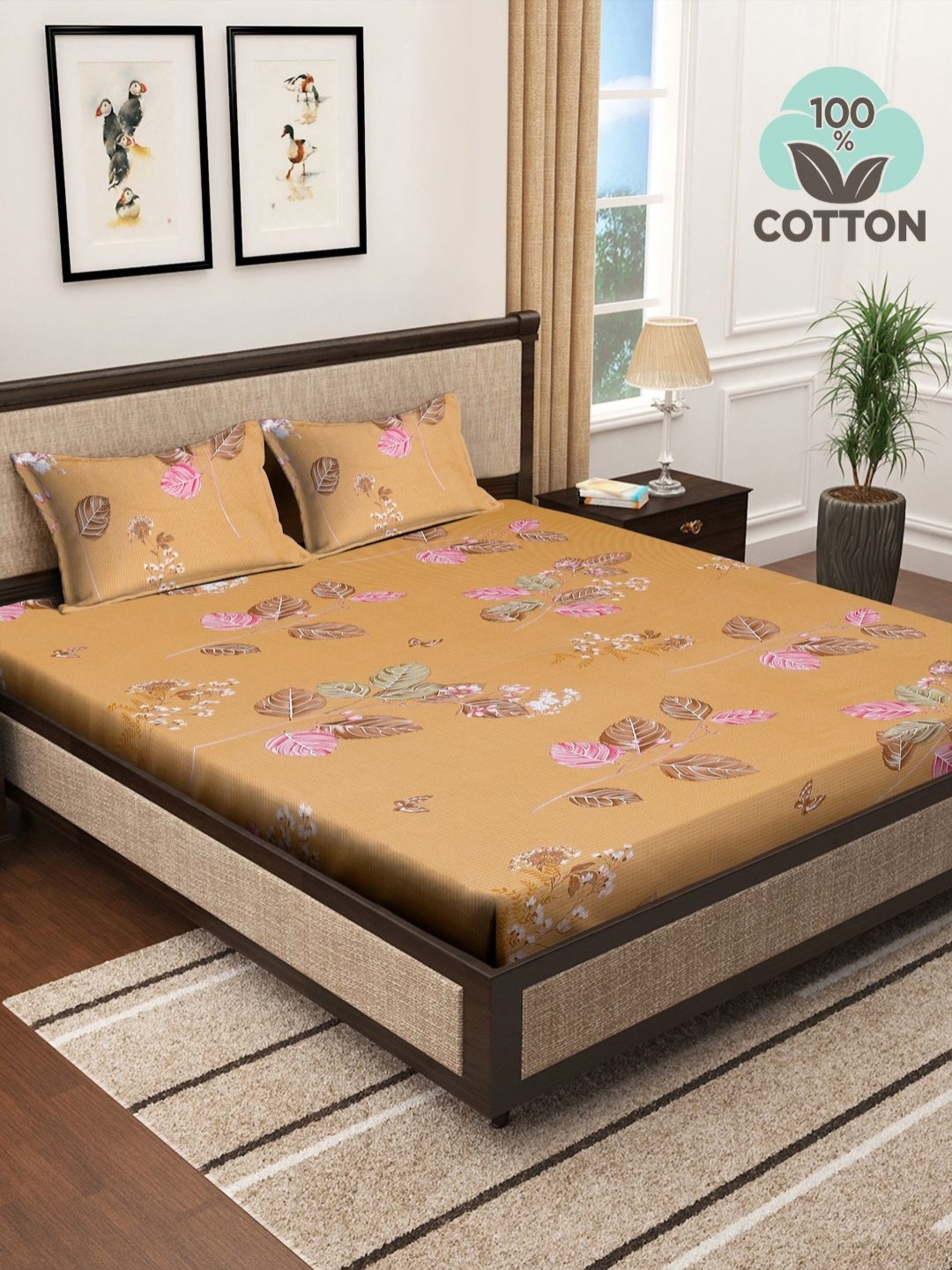 Myntra Elegant Homes Mustard Floral Printed 400 TC Cotton King Bedsheet Set 2.50m x 2.25m
Myntra Elegant Homes Mustard Floral Printed 400 TC Cotton King Bedsheet Set 2.50m x 2.25m