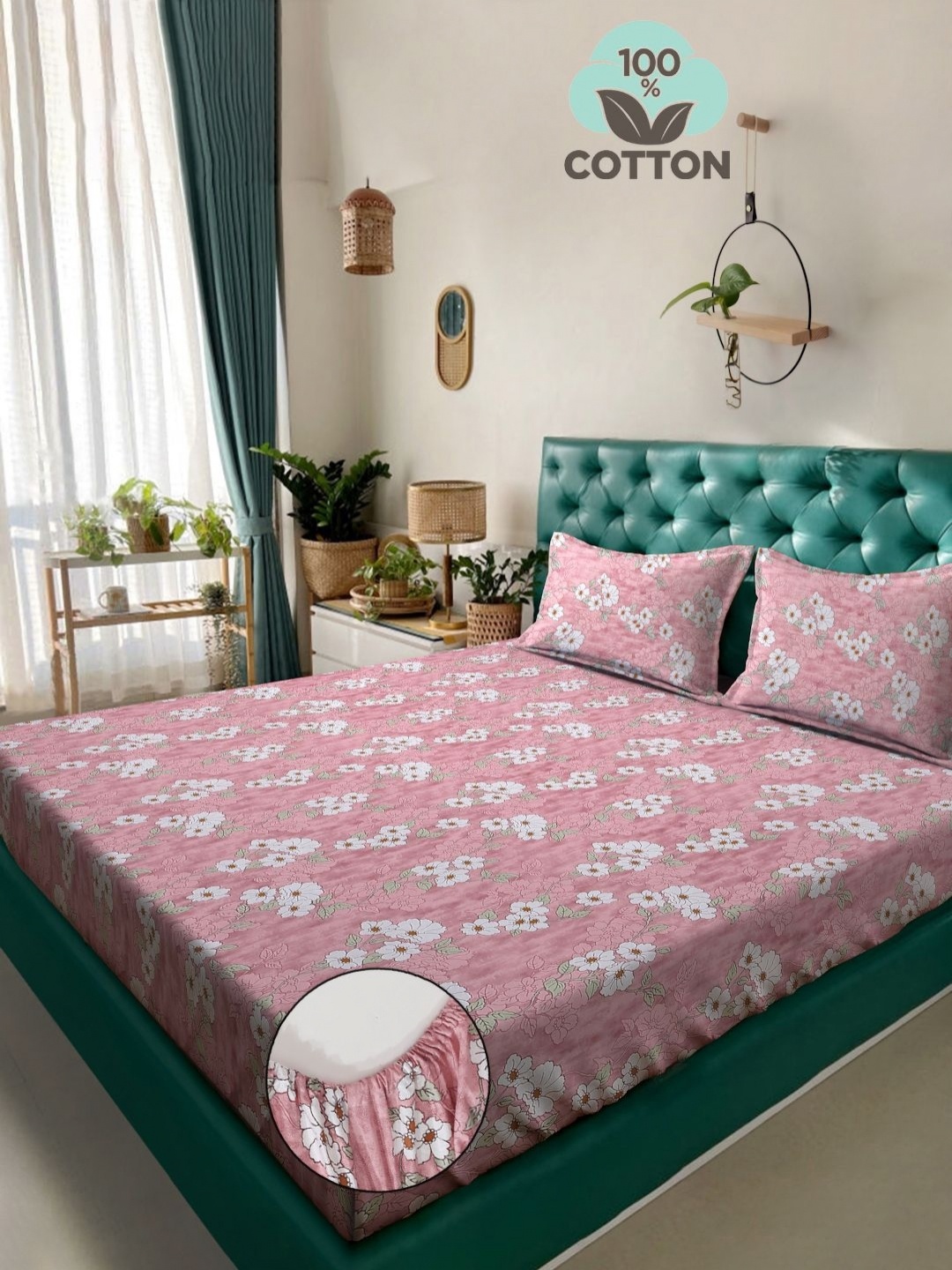 Myntra Elegant Homes Pink Printed Pure Cotton 400 TC King Bedsheet Set 2.50m x 2.25m
Myntra Elegant Homes Pink Printed Pure Cotton 400 TC King Bedsheet Set 2.50m x 2.25m