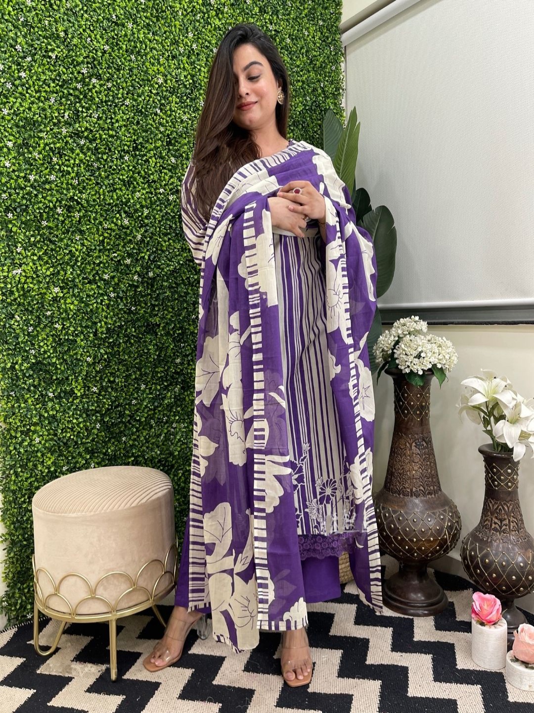 Anni Designer Women Printed Regular Kurta with Trousers & With Dupatta, Purple
Anni Designer Women Printed Regular Kurta with Trousers & With Dupatta, Purple