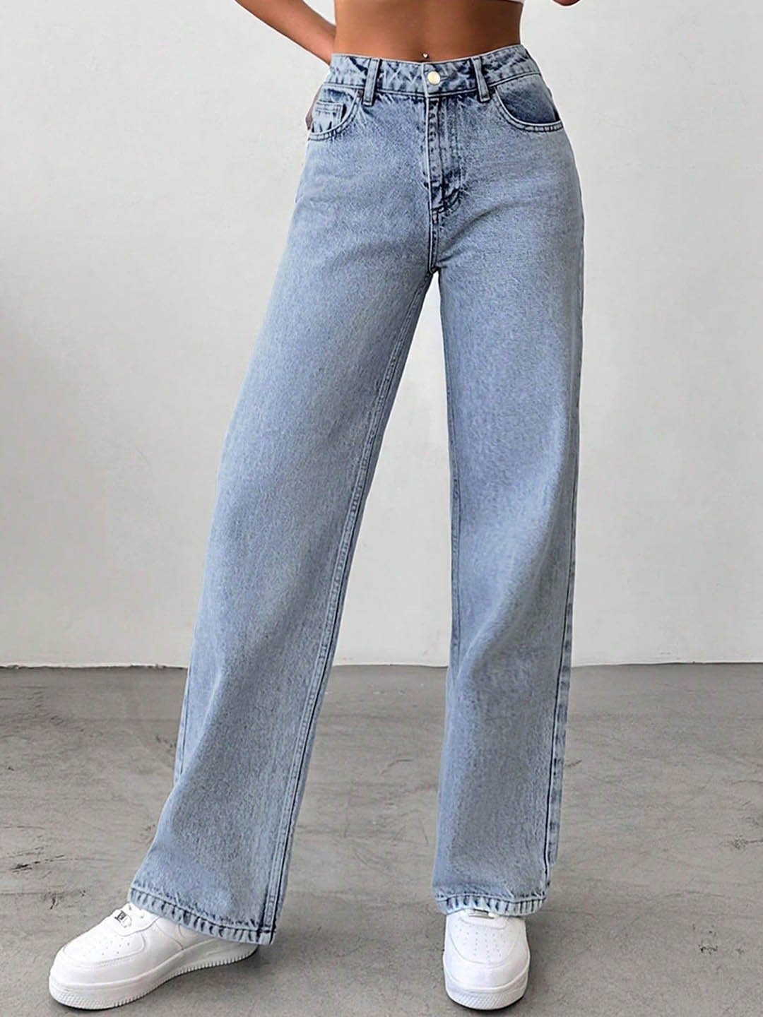 DressBerry Women Comfort Straight Fit High-Rise Light Fade Acid Wash Stretchable Jeans, Blue
DressBerry Women Comfort Straight Fit High-Rise Light Fade Acid Wash Stretchable Jeans, Blue