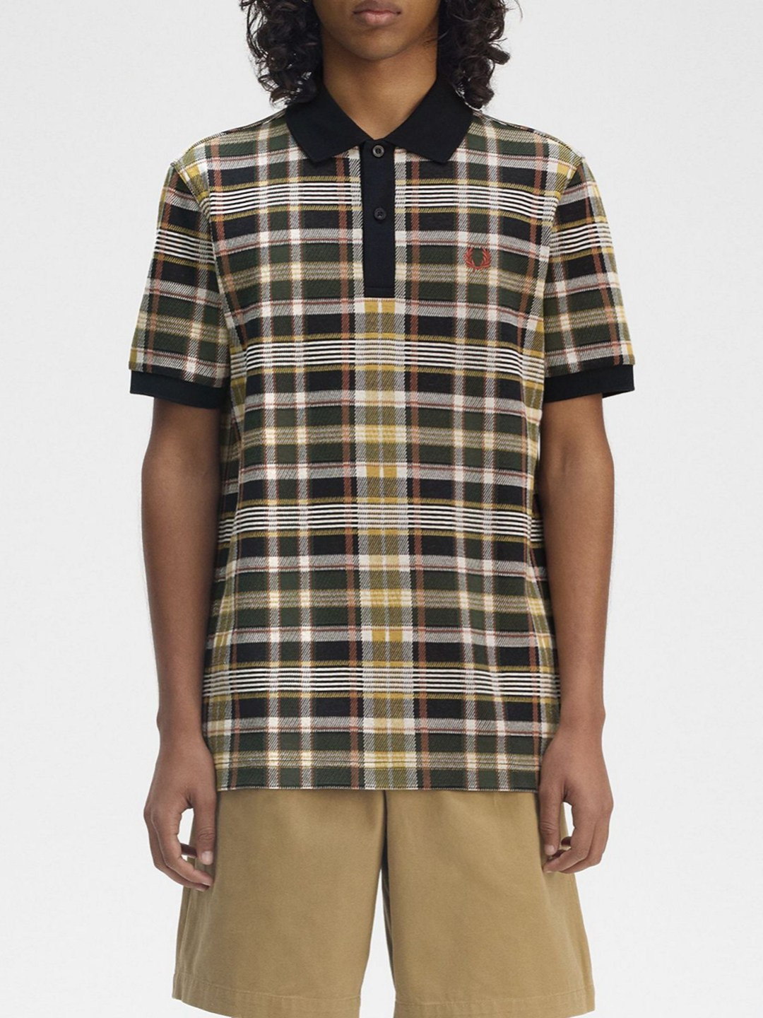 Fred Perry Men Checked Polo Collar Pockets T-shirt, Na
Fred Perry Men Checked Polo Collar Pockets T-shirt, Na