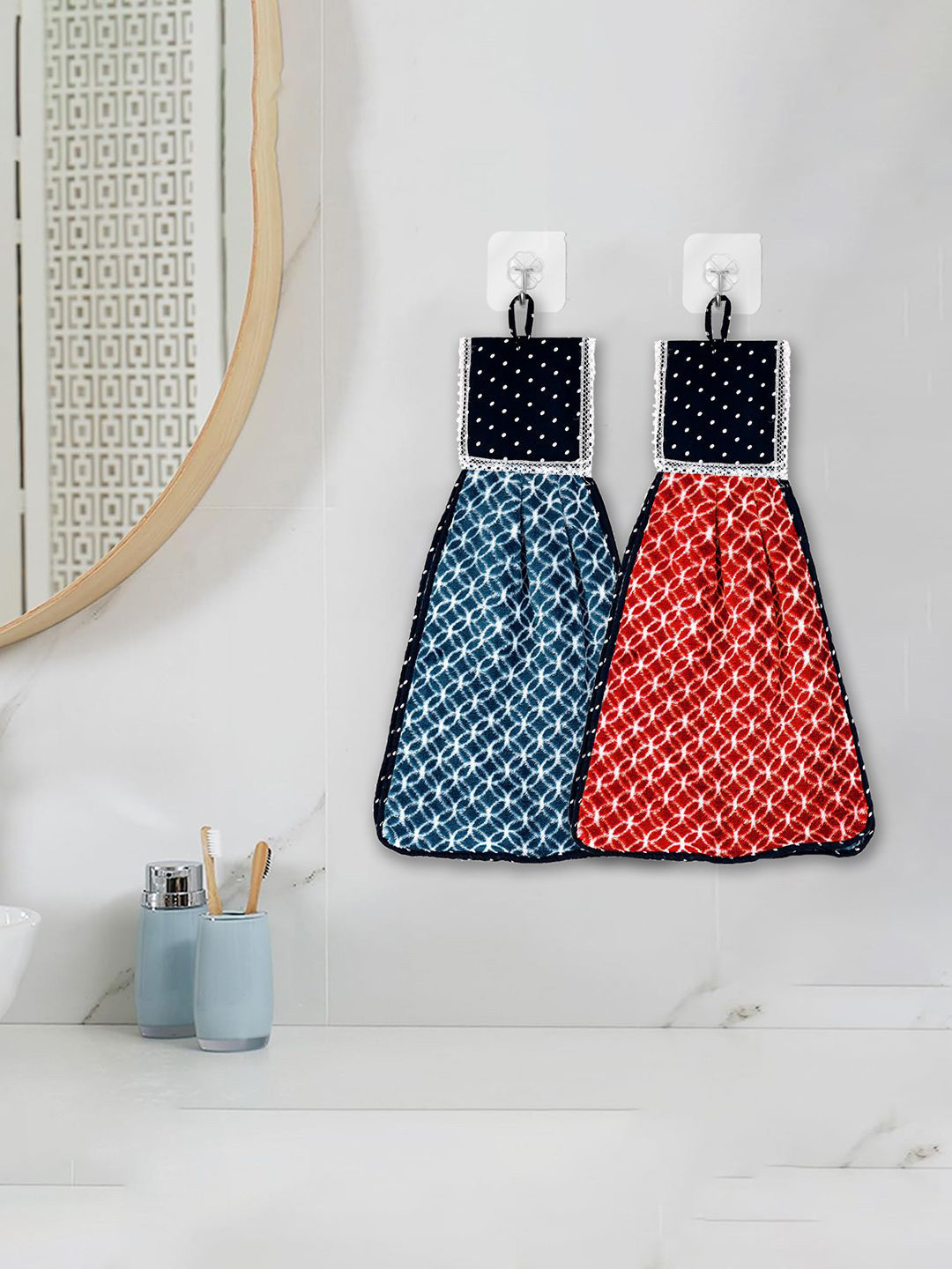 Kuber Industries Red & Blue 2 Pieces Zig Zag Washbasin Hanging Kitchen Towel With Ties
Kuber Industries Red & Blue 2 Pieces Zig Zag Washbasin Hanging Kitchen Towel With Ties