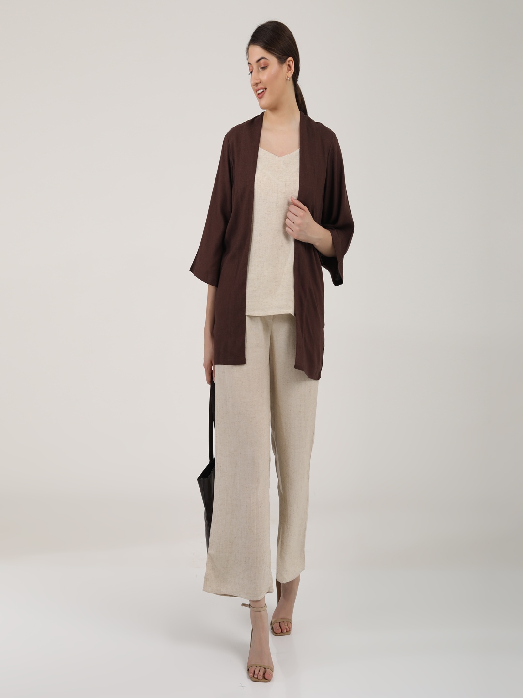 Saltpetre Coffee Open Front Organic Cotton Overlay With Slip Top And Wide Leg Pant Co-Ords, Beige
Saltpetre Coffee Open Front Organic Cotton Overlay With Slip Top And Wide Leg Pant Co-Ords, Beige