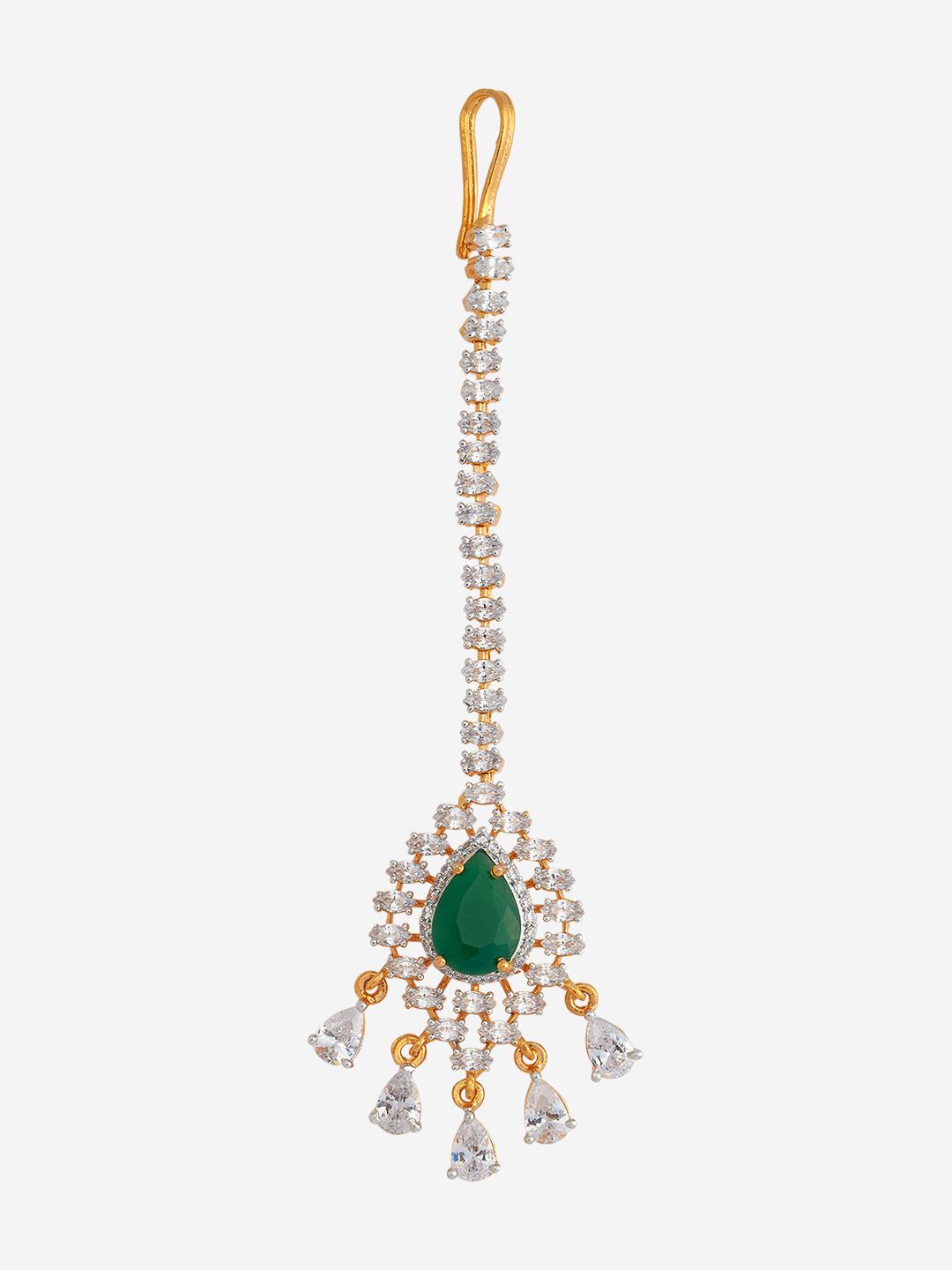 Kushal's Fashion Jewellery Gold-Plated Zircon Studded & Beaded Maang Tikka Head Jewellery
Kushal's Fashion Jewellery Gold-Plated Zircon Studded & Beaded Maang Tikka Head Jewellery