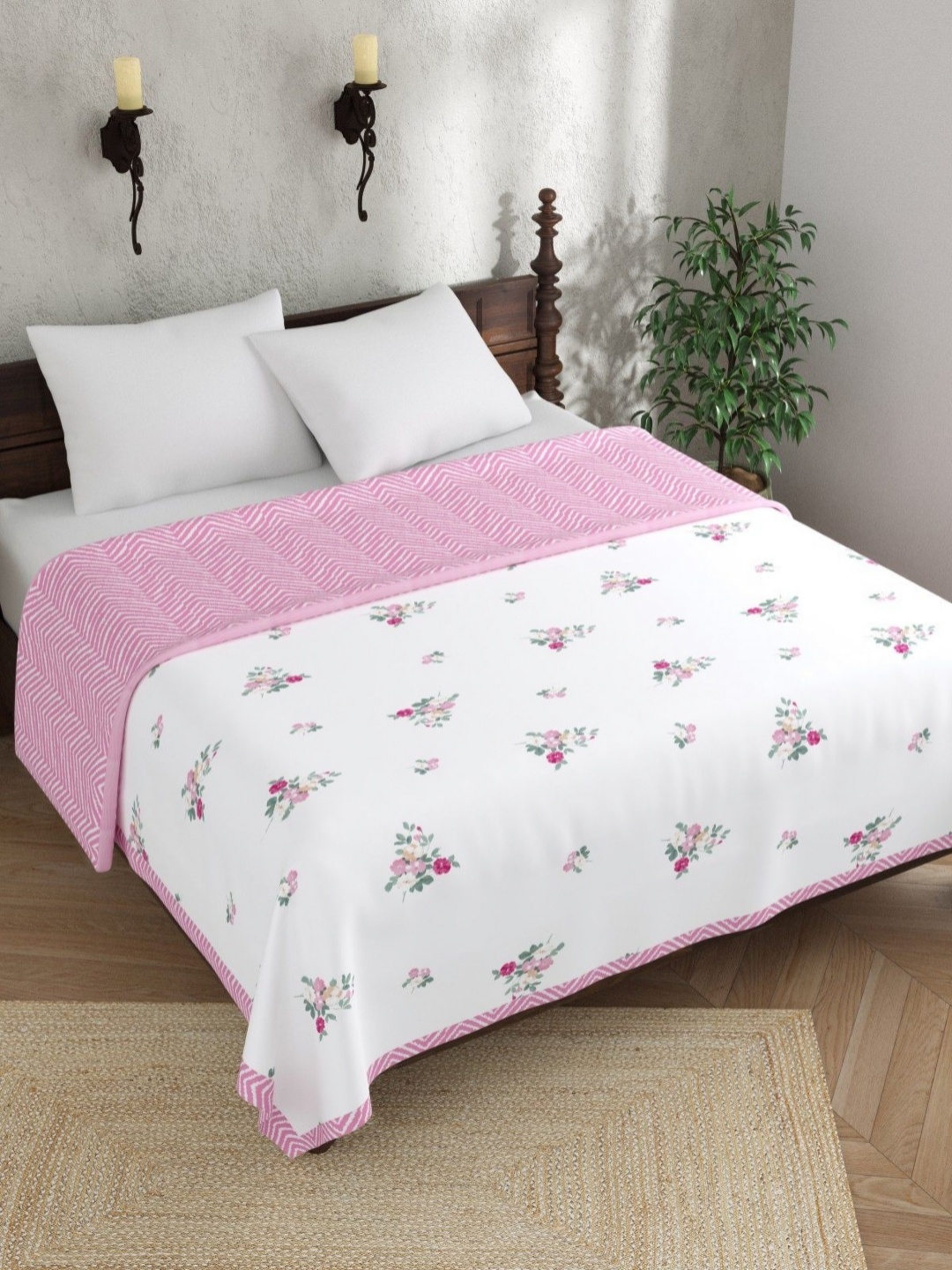 Salona Bichona Breeze White & Pink Floral Printed Pure Cotton AC Room Double Bed Dohar
Salona Bichona Breeze White & Pink Floral Printed Pure Cotton AC Room Double Bed Dohar