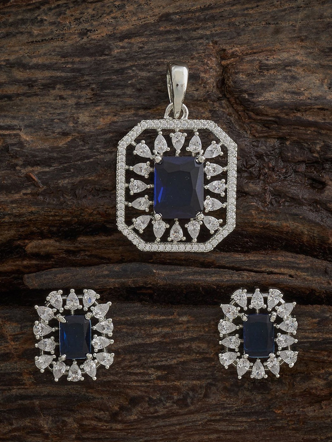 Kushal's Fashion Jewellery Sapphire Rhodium-Plated Party Zircon Pendant Set, Silver
Kushal's Fashion Jewellery Sapphire Rhodium-Plated Party Zircon Pendant Set, Silver