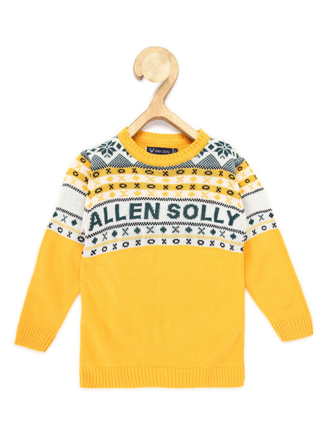 Allen Solly Junior Boys Typography Printed Pullover, Yellow 
Allen Solly Junior Boys Typography Printed Pullover, Yellow