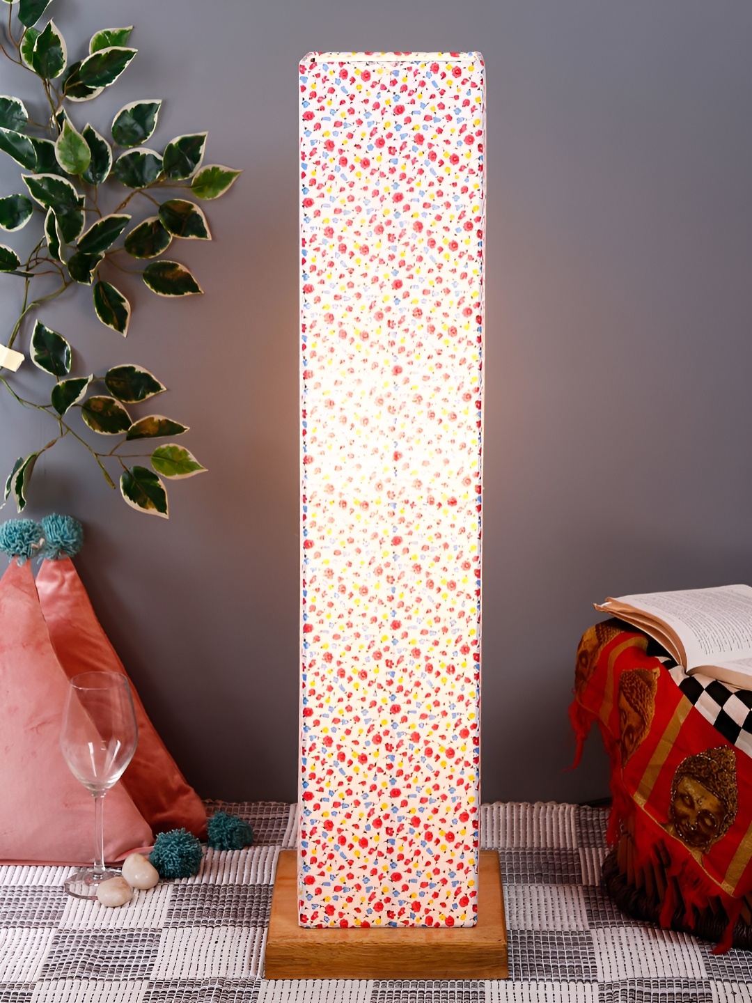 Devansh White & Red Printed Rectangle Shaped Floral Printed Wooden Floor Lamp, Brown
Devansh White & Red Printed Rectangle Shaped Floral Printed Wooden Floor Lamp, Brown
