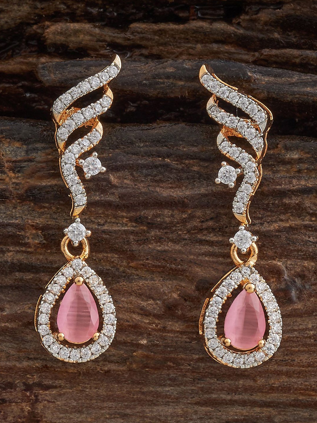 Kushal's Fashion Jewellery Rhodium Gold-Plated Party Zircon Teardrop Shaped Drop Earrings
Kushal's Fashion Jewellery Rhodium Gold-Plated Party Zircon Teardrop Shaped Drop Earrings